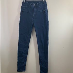 Blue High Waist Skinny Jeans Size 7
